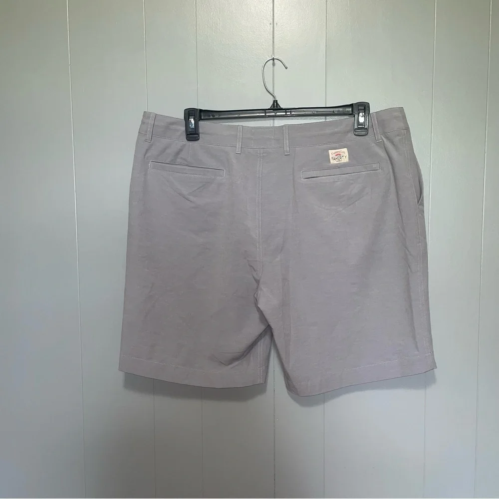 Faherty Men’s All Day Lightweight Shorts Ice Grey 9” Inseam Size 38